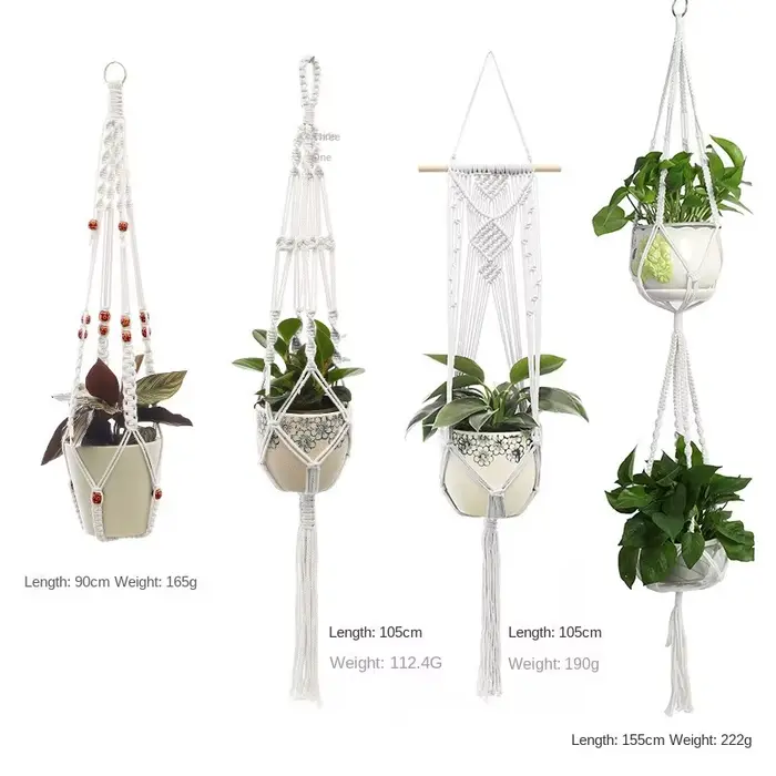 ConfronPlant-Cintre de plante en macramé fait à la main