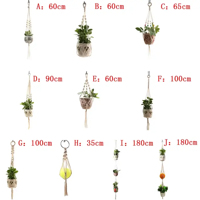 Porte-pot en macramé pour plantes, ULtressée en jute, panier artisanal