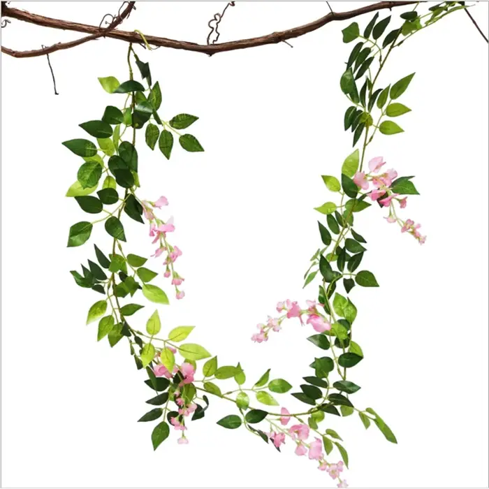 Plante artificielle Fleur Hortensia Feuille Vigne Décoration De Mariage Faux Plantes Arrangement Mur