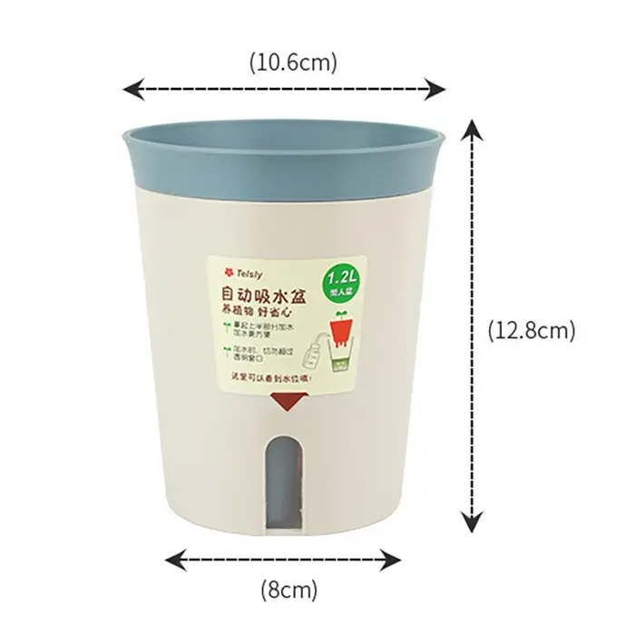 【Pot de fleurs hydroponique à double couche auto-arrosant en plastique pour la maison