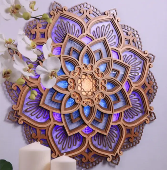Lampe LED Mandala Lotus
