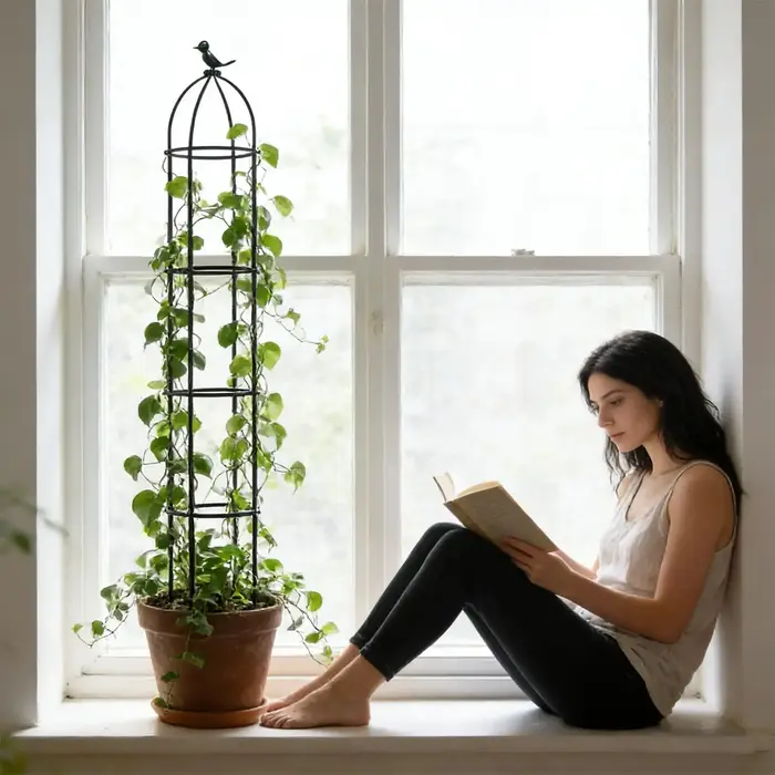 Treillis pour plantes, cadre décoratif d'extérieur