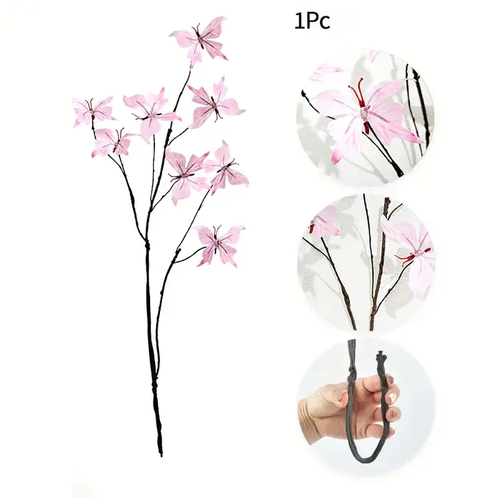 Branches de fleurs artificielles en forme de papillon