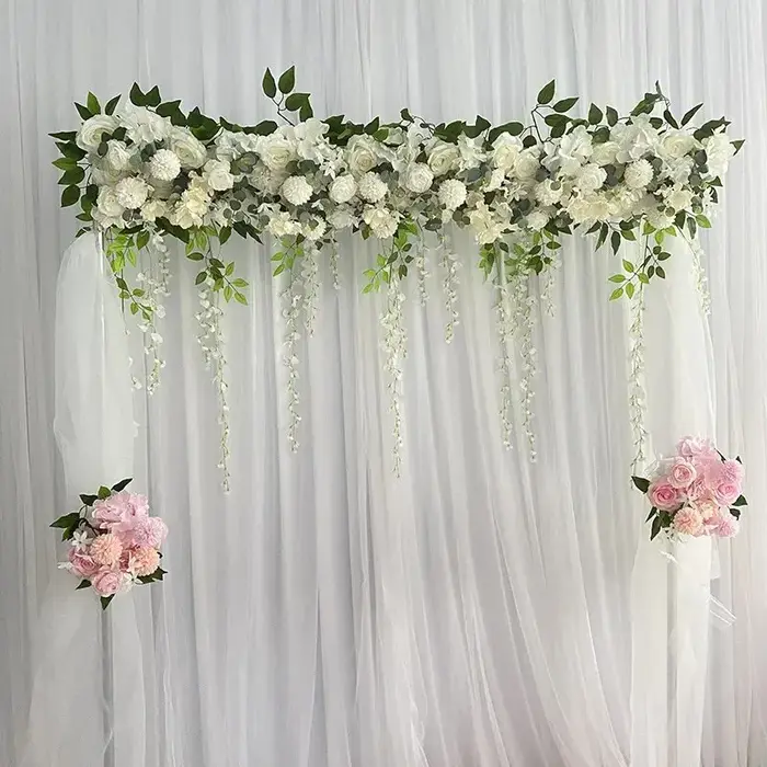 100CM bricolage mariage fleur mur Arrangement Supplie soie Peonie Rose artificielle rangée florale décor