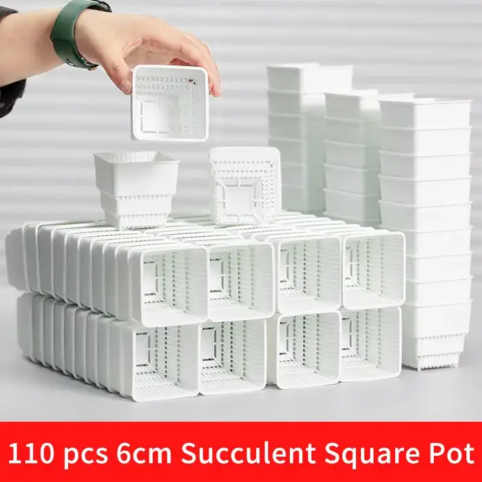 Meshpot-Pot carré pour plantes succulentes avec trous d'air, jardinière quantique, pépinière, 110 pi
