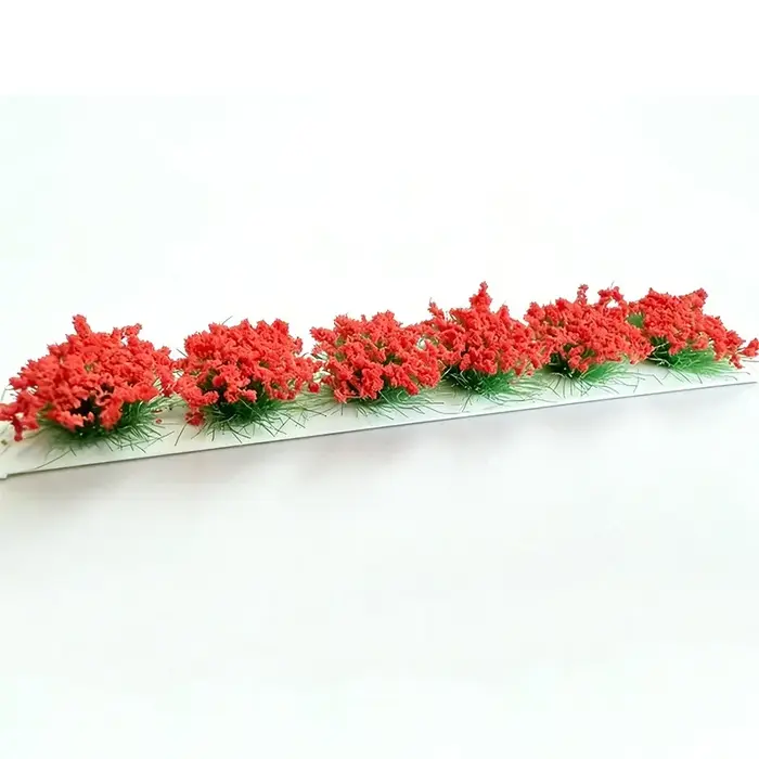 6 mini-clusters de fleurs pour micro-paysages, clusters de fleurs simulées, ornements pour modèles a