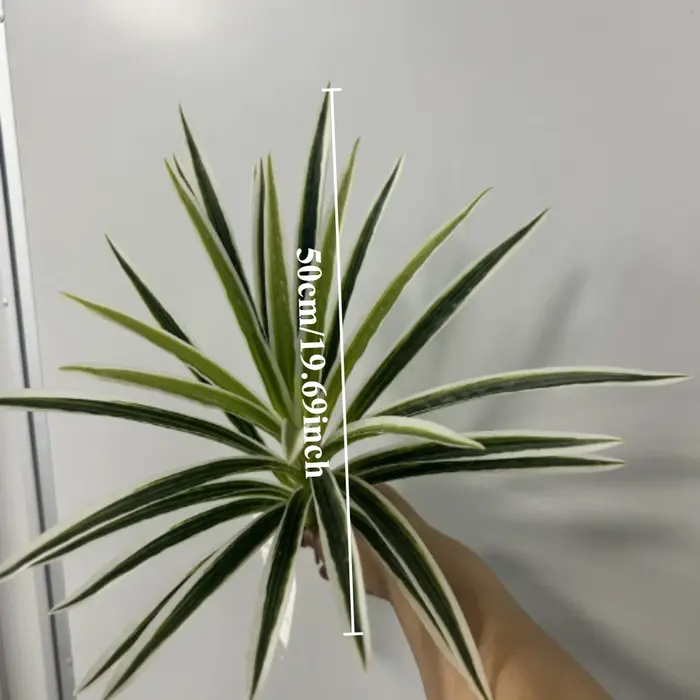 2 plantes artificielles en forme d'araignée, branches et feuilles luxuriantes pour plantes en pot et