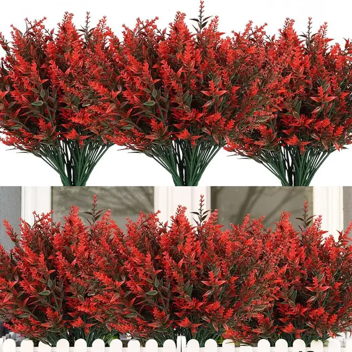 Fleurs artificielles en plastique lavande faux plantes herbe mariage maison jardin décoration bricolage photographie
