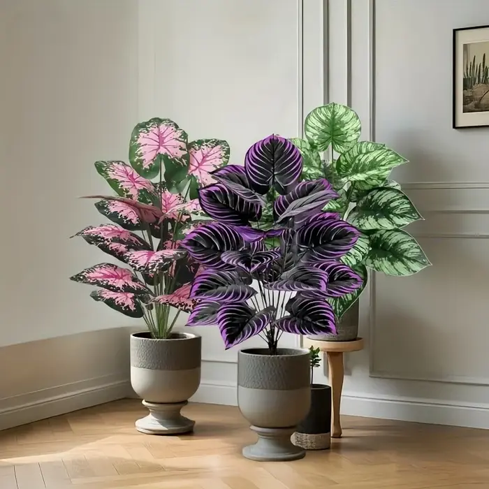 Grand ensemble de plantes vertes artificielles de 60cm