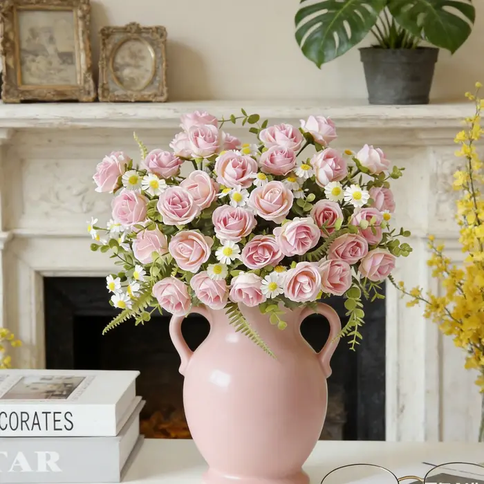 Roses artificielles en soie pour mariage