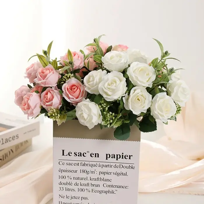 10 Têtes de fleurs artificielles réalistes