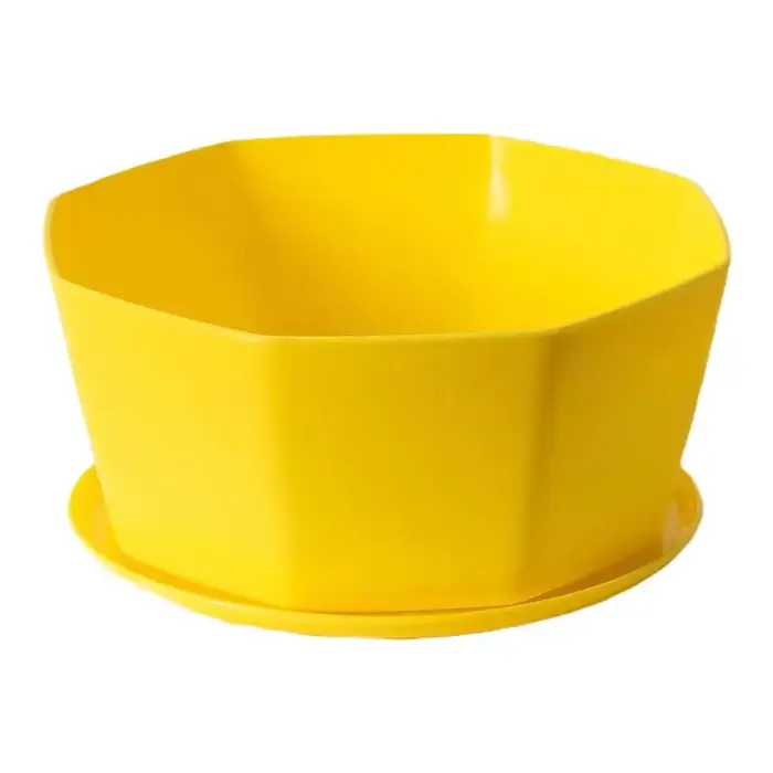 Pots de fleurs ronds en plastique