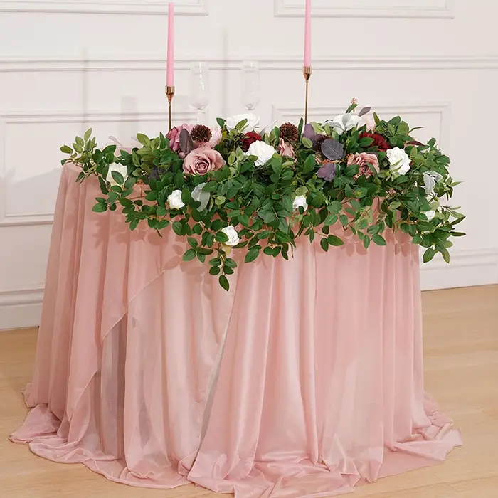 Pâte de haricots couleur Rose verdure Table fleur Photo accessoires cheminée décor mariage réception pièce maîtresse Arrangement Floral H864626