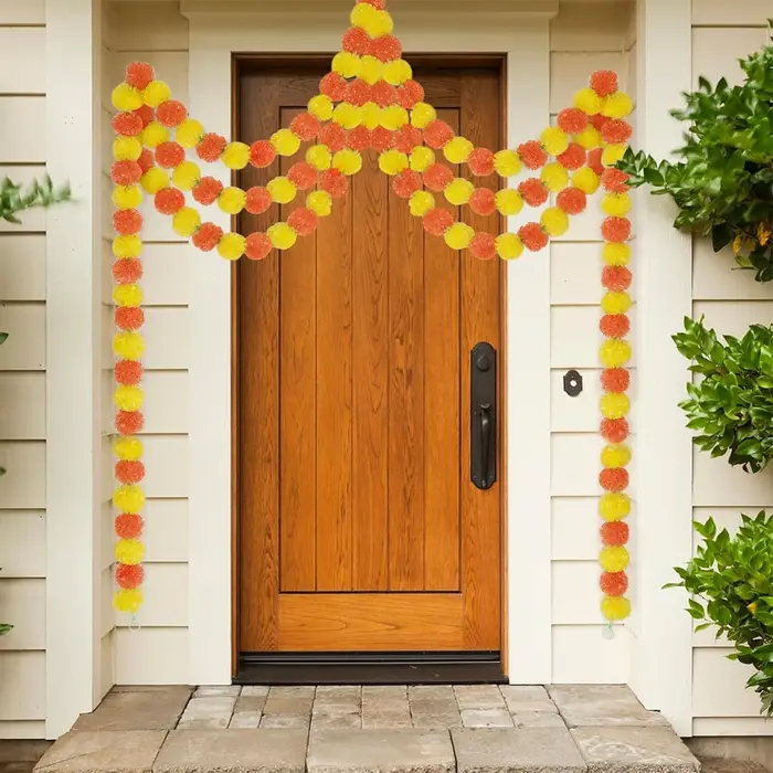 Guirlande de fleurs artificielles de marguerites, 5 pièces, 150cm, guirlande florale suspendue pour décoration de fête de mariage, décoration de maison Diwali, fausses guirlandes