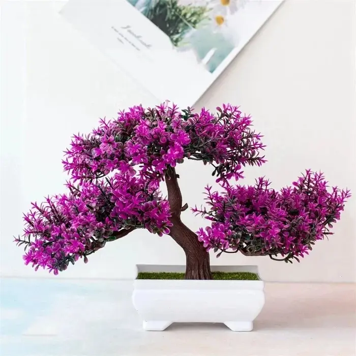 Plantes artificielles, bonsaï, petit arbre en pot, fausses fleurs, décorations en pot pour la maison, la table, la décoration de la chambre, le jardin d'hôtel.