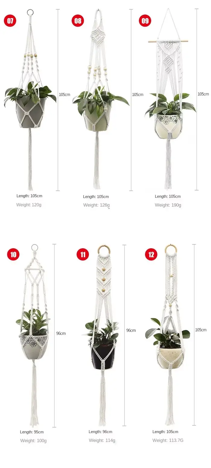 ConfronPlant-Cintre de plante en macramé fait à la main