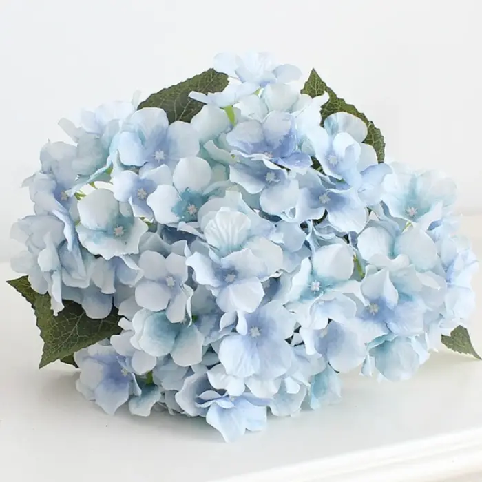 Fleurs artificielles d'hortensia 17 pouces, 5 têtes, décoration fraîche pour la maison, décoration d