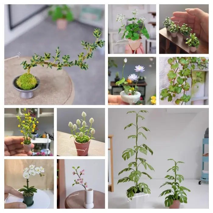 Mini Pots de plantes en argile faits à la main