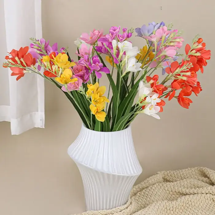 2 Fourchettes de fleurs artificielles de freesia