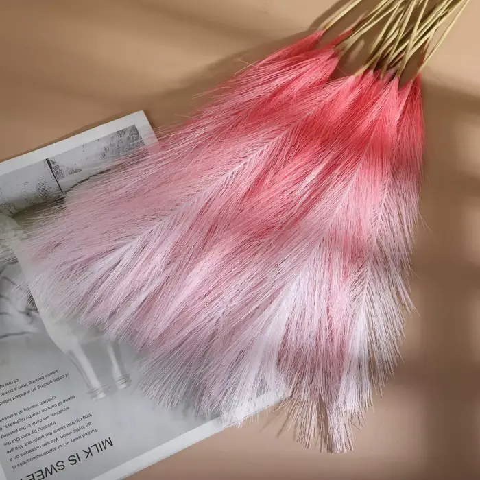 Décor d'herbe de Pampa de couleur dégradée, 10 pièces, 21.6 pouces, fausses plantes artificielles mo