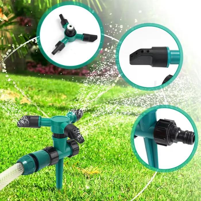 Arroseur automatique de jardin, arrosage de jardin, eau rotative à 360 degrés pour l'irrigation agri