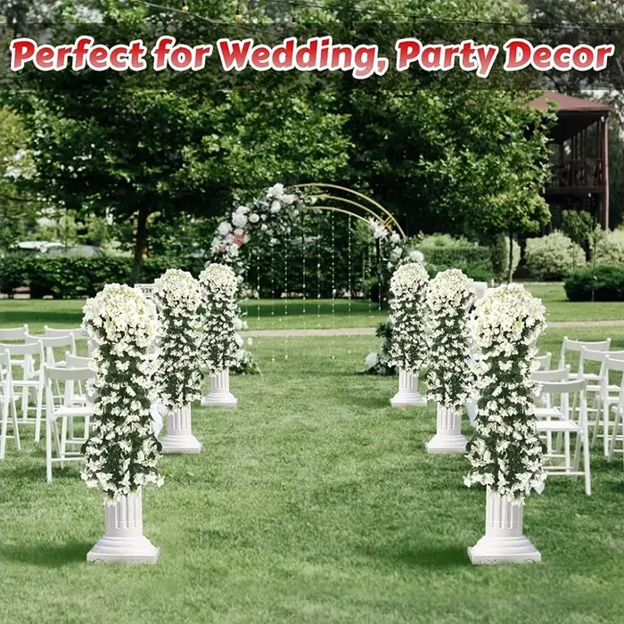 1PC fleurs artificielles soie Violet tenture murale scène de mariage décor maison empotage extérieur jardin fête