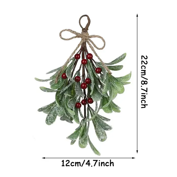 Fleurs Artificielles Givrées pour Décoration de Noël