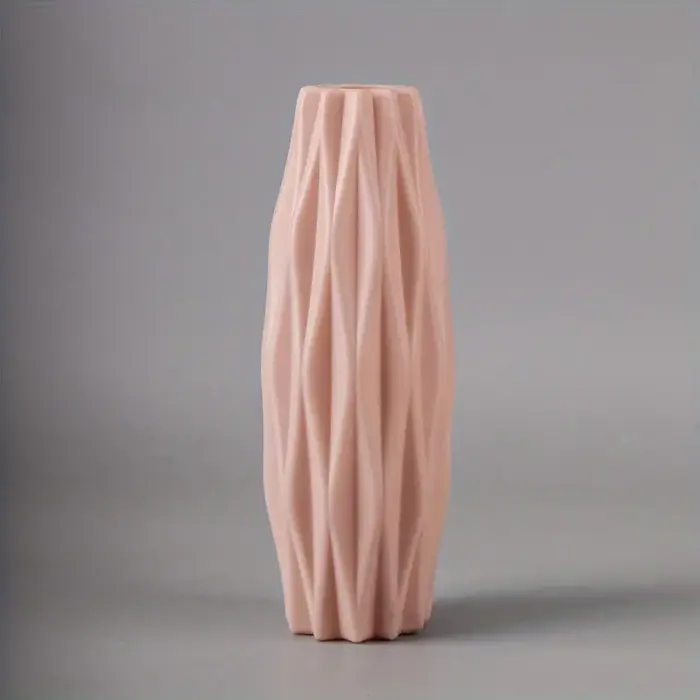 Vase en plastique découpé au diamant – Pot en céramique imitation incassable pour la décoration de la maison