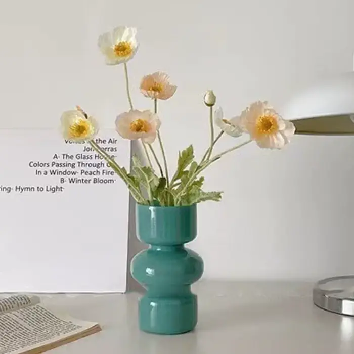 Ins-Vase à fleurs hydroponique en verre, bouteille de fleurs, conteneur de plantes, ornement de bure
