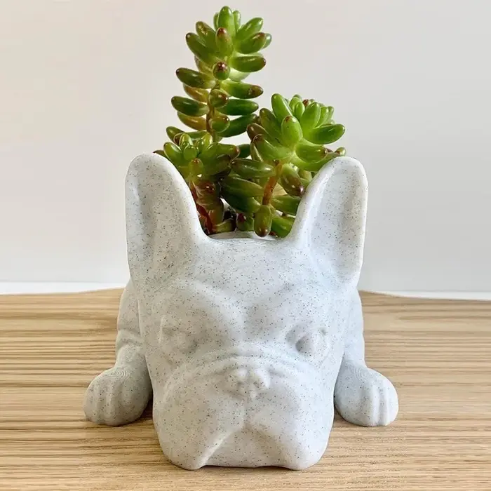 Planteur de Statue de chiot en résine