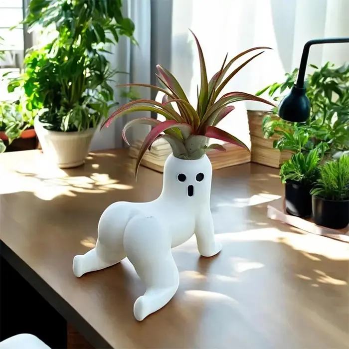 Pots de plantes, cadeau de farces amusant, jardinière fantôme de gros butin, présentoir de plantes à Air, décoration de jardinière