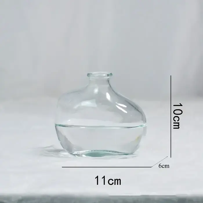 Vase à fleurs en verre de couleur dégradée, Mini Vase hydroponique irrégulier, arrangeur de fleurs, 