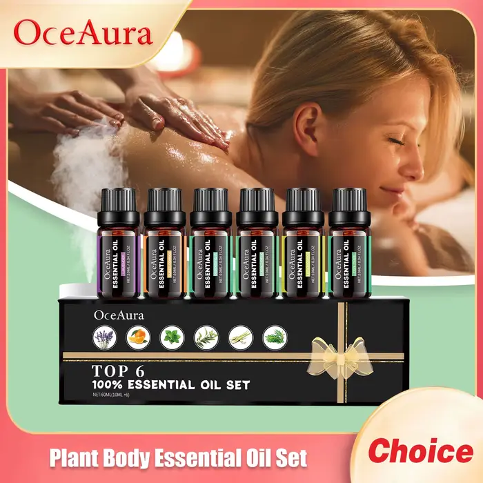 OceAura – ensemble d'huiles essentielles végétales pour le corps, aide à dormir en profondeur, Relax