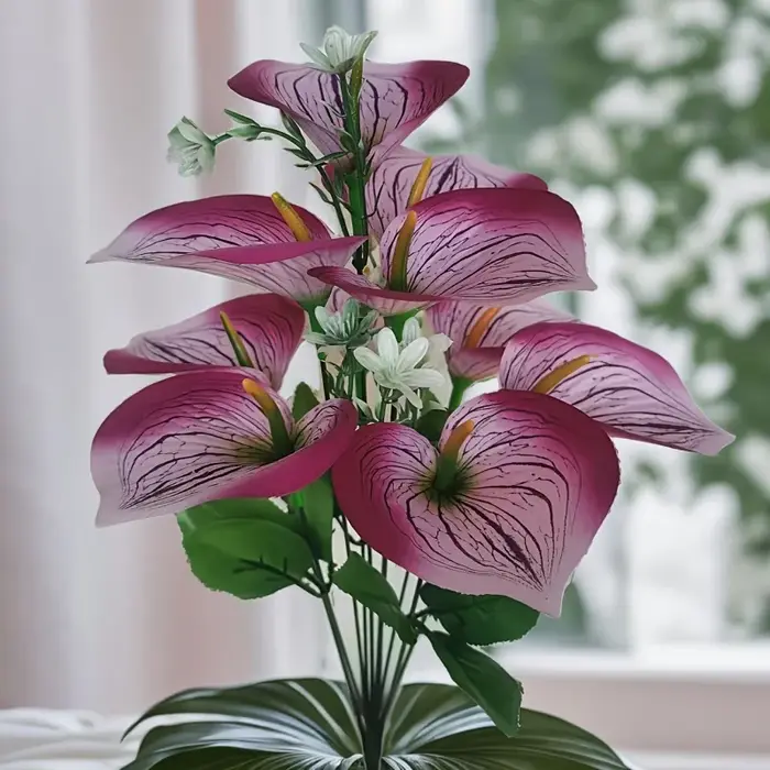 1 bouquet de 10 lys calla aux couleurs vives