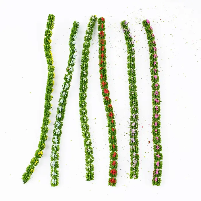 Ajoutez une touche de la nature à votre modèle de paysage avec des bandes d'arbustes mixtes de fleurs sauvages