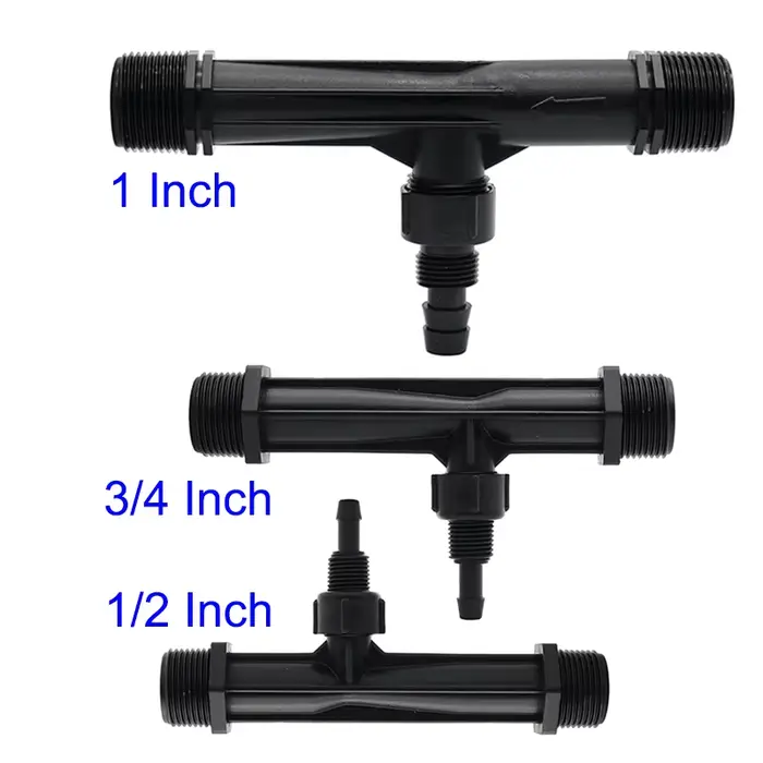 1/2 "3/4" 1 "filetage mâle Venturi injecteur d'engrais dispositif d'irrigation goutte à goutte fleur
