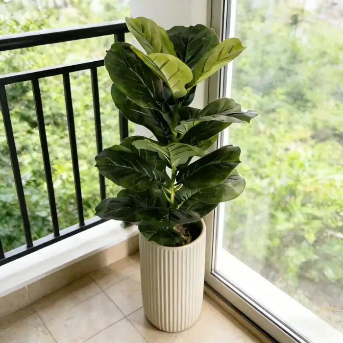Grand arbre artificiel Ficus de 100 cm à 23 feuilles