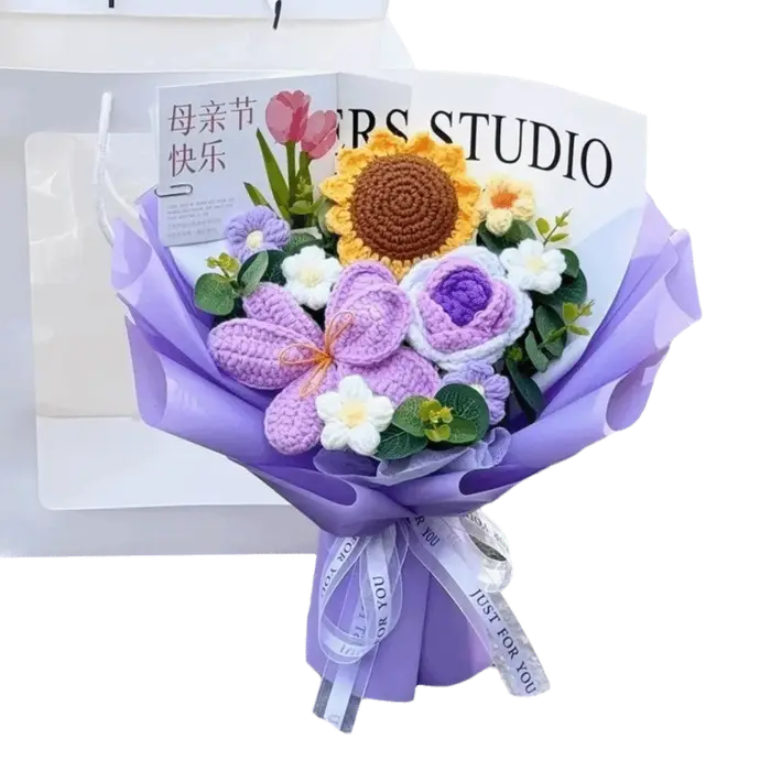 Bouquet de fleurs en coton de qualité