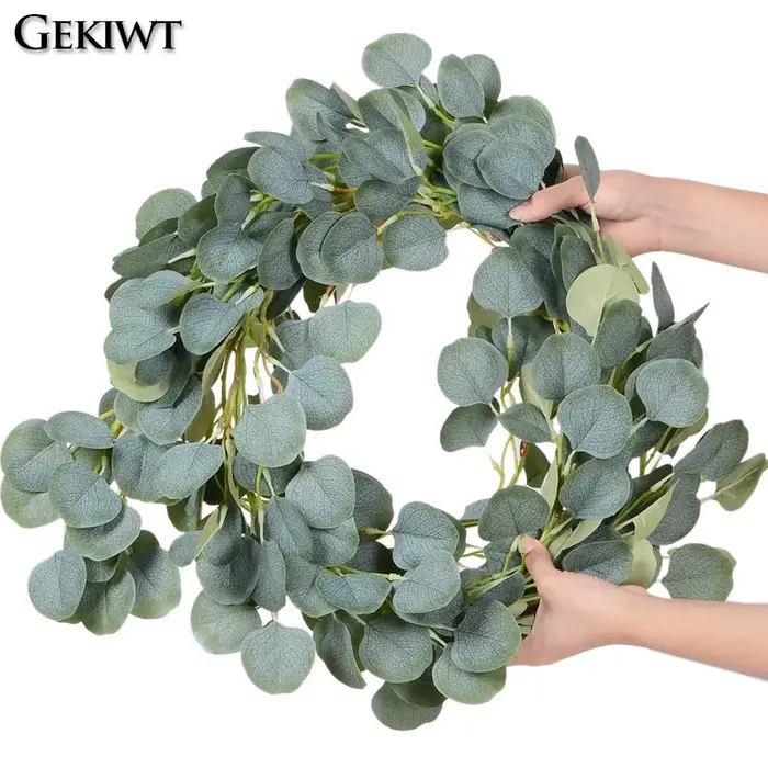 Fausses plantes artificielles en rotin d'eucalyptus