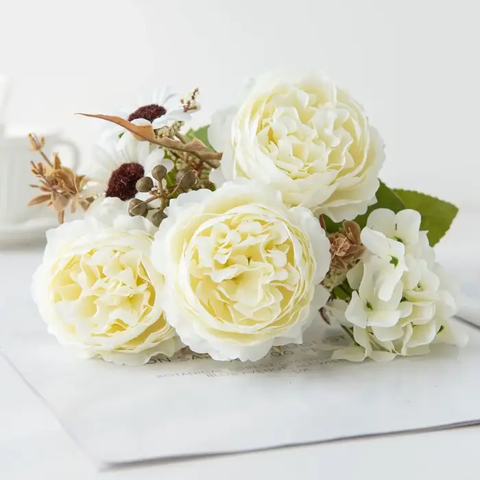 Fleur artificielle Soie Persan Pivoine Jardin En Plein Air festival De Mariage nuptiale bouquet Accu