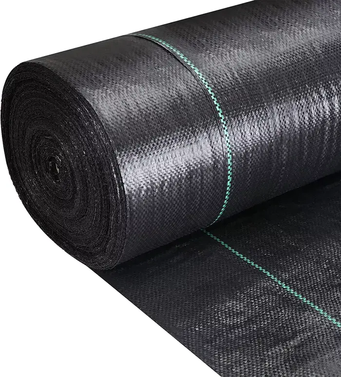Tissu de barrière contre les mauvaises herbes robuste, tissu tissé de contrôle des mauvaises herbes,