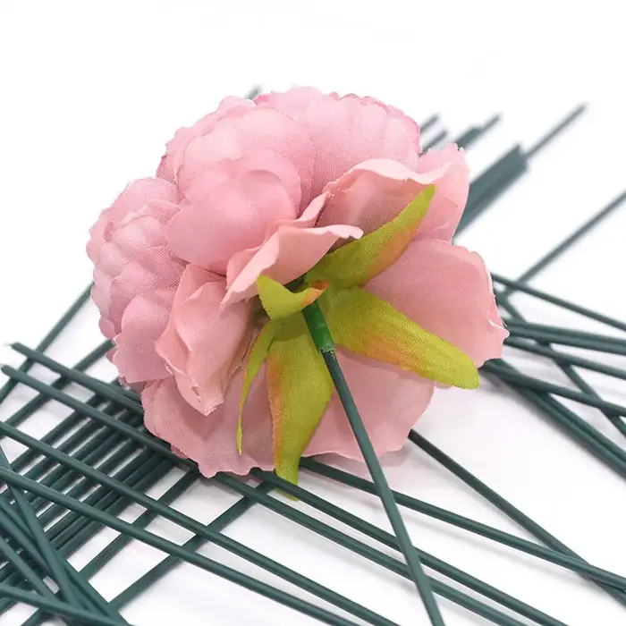 Tige de Fleur Artificielle Vert Foncé, Matériel Floral DIY, Tige D.lique Faite à la Main, Accessoires pour Mariage, Décoration de la Maison, 10Pcs, 40cm