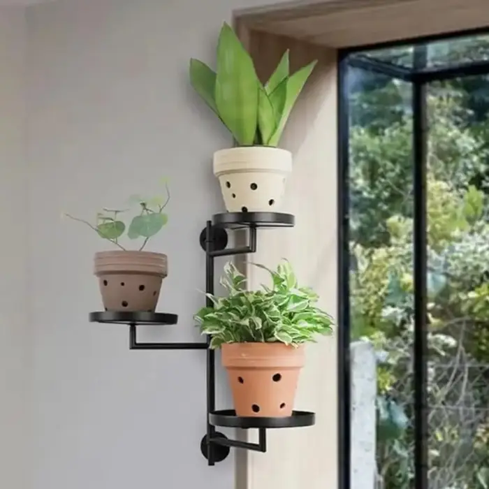 Support de plantes rotatif pour fenêtre en pot