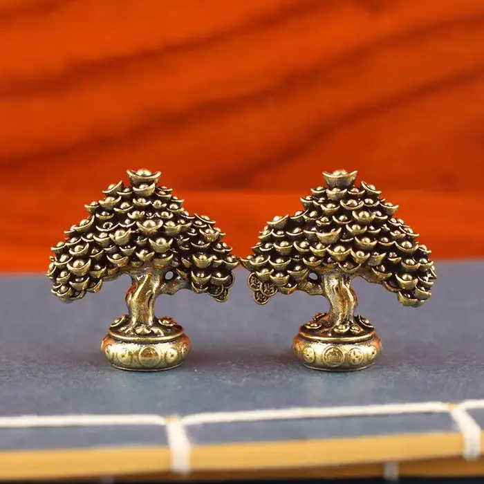 Ornements d'arbre de Fortune en laiton