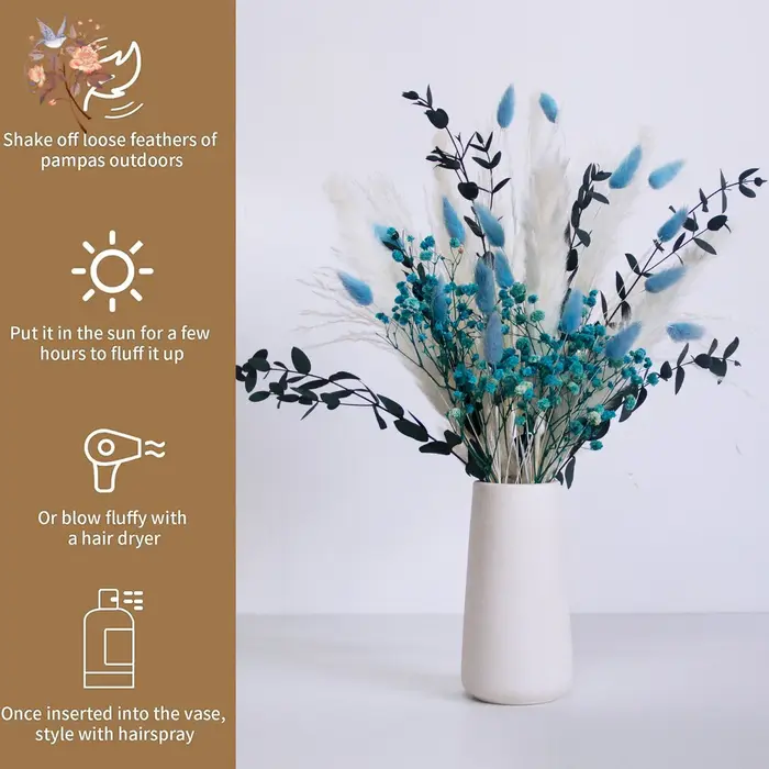 Bouquets de fleurs séchées pour la décoration intérieure