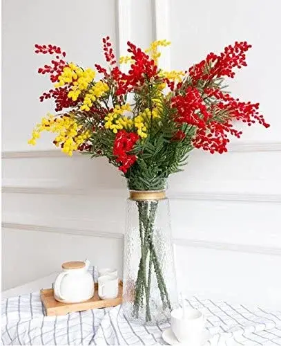 Fleurs artificielles en soie Mimosa