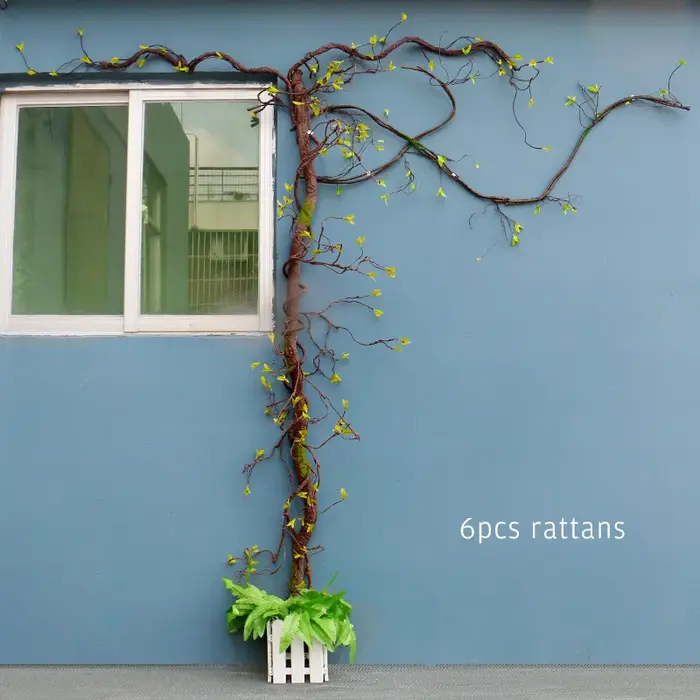 Fleur Artificielle DIY Arbre Vigne Bougainvillier Mur Floral, Balcon Extérieur Jardin Plante Mur, Fê