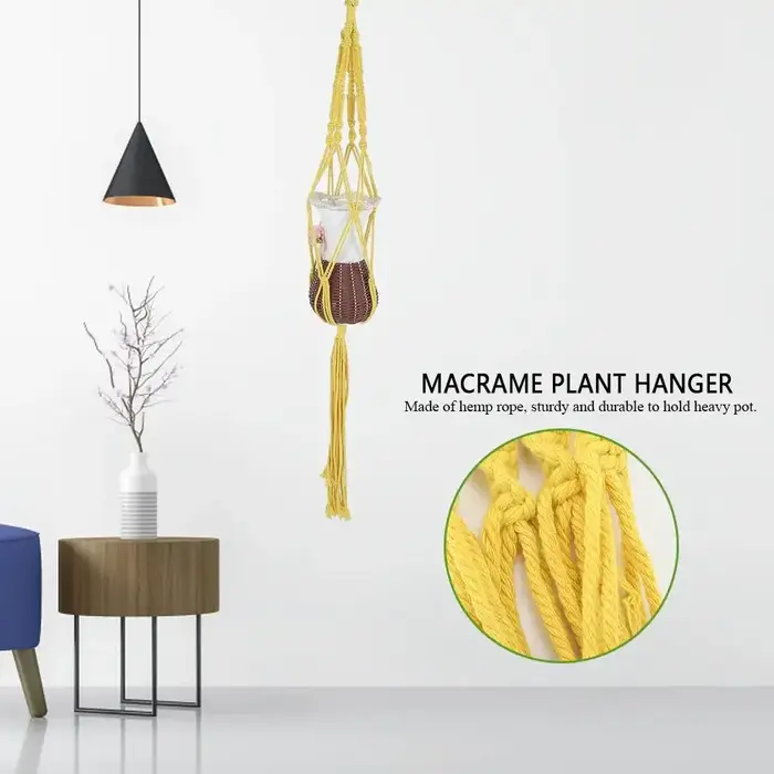 Cintre pour plantes en macramé