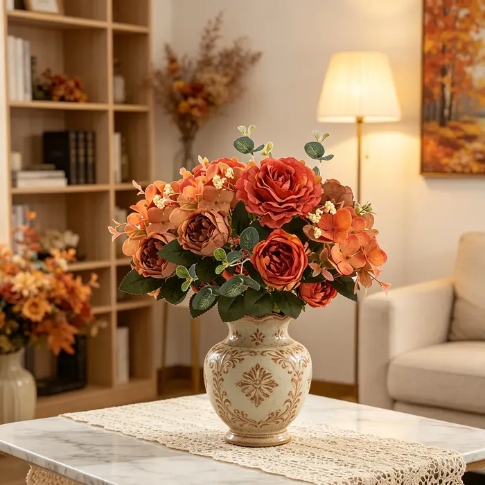 Fleurs Artificielles en Soie : Roses et Pivoines pour Festivals