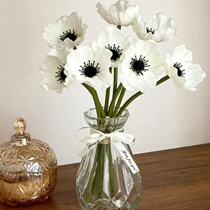 Mini Fleur Artificielle de Coquelicot en PU